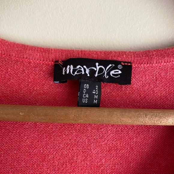 Marble | Coral Knit Top Tunic Long Swing Hem - Picture 3 of 4